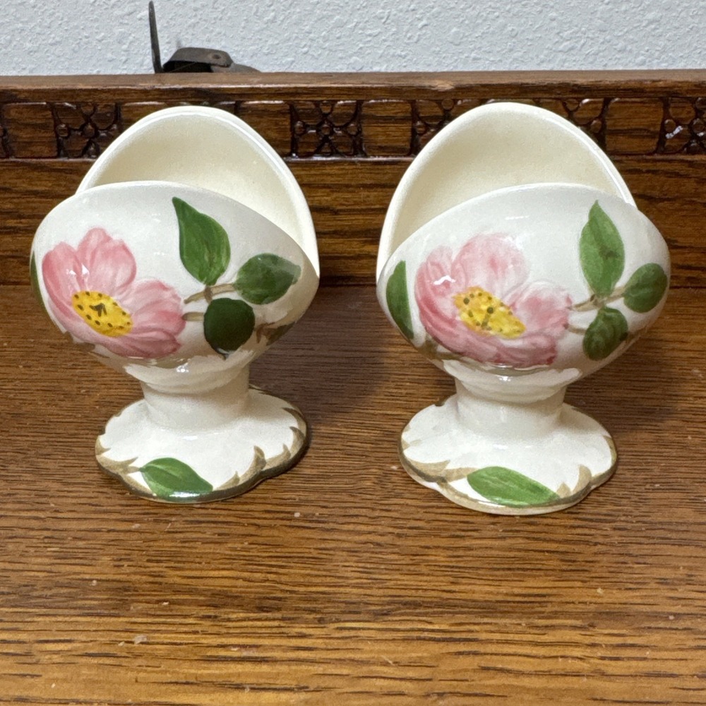 Vintage 1950's Franciscan Desert Rose 3 1/2" Candle Holders USA Made - Set of 2